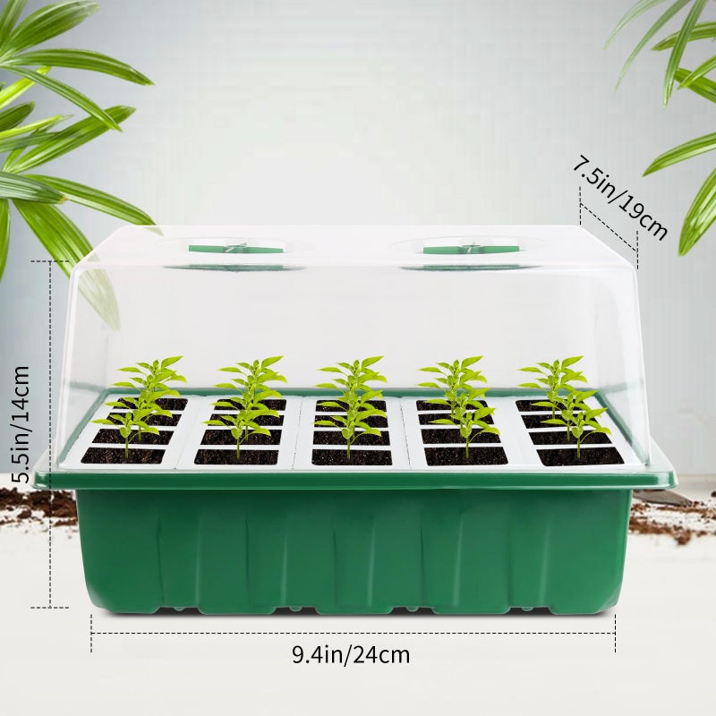 Sondiko Seed Starter Tray with Soft Silicone Cells, 80 Cells Seedling Trays Seed Startering Kit, 4 Pack Plant Starter Trays with Humidity Dome, Base Mini Greenhouse Germination Kit - Image 5