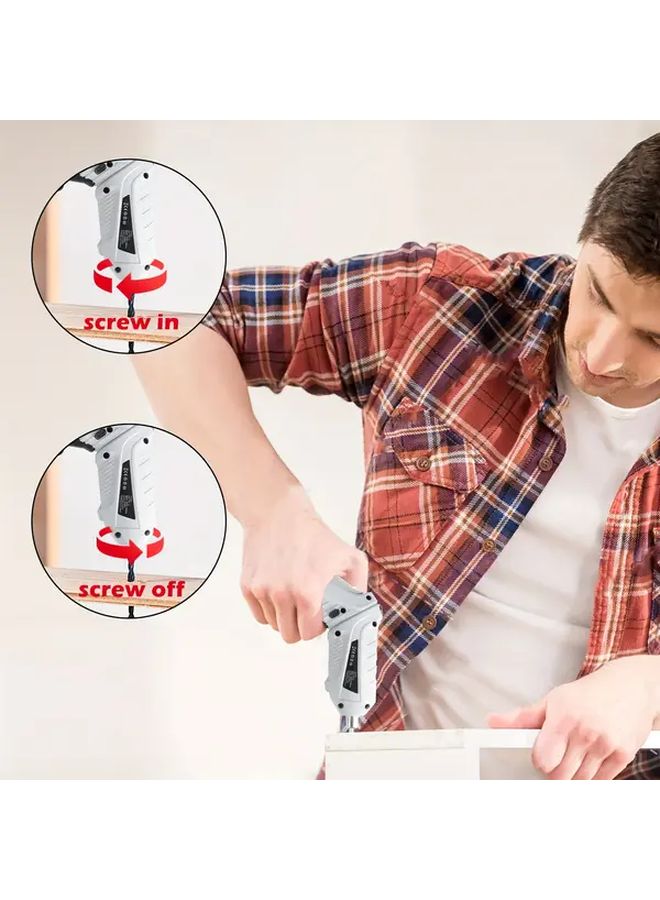 Cordless Electric Screwdriver Drill Impact Driver Set 47pcs Lithium Ion Variable Speed - Image 5