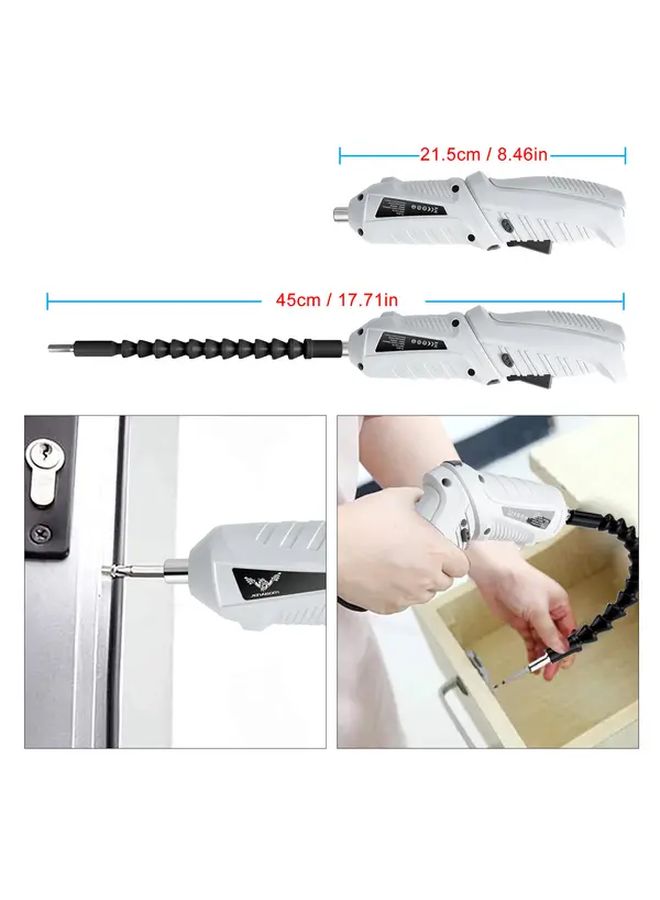 Cordless Electric Screwdriver Drill Impact Driver Set 47pcs Lithium Ion Variable Speed - Image 2