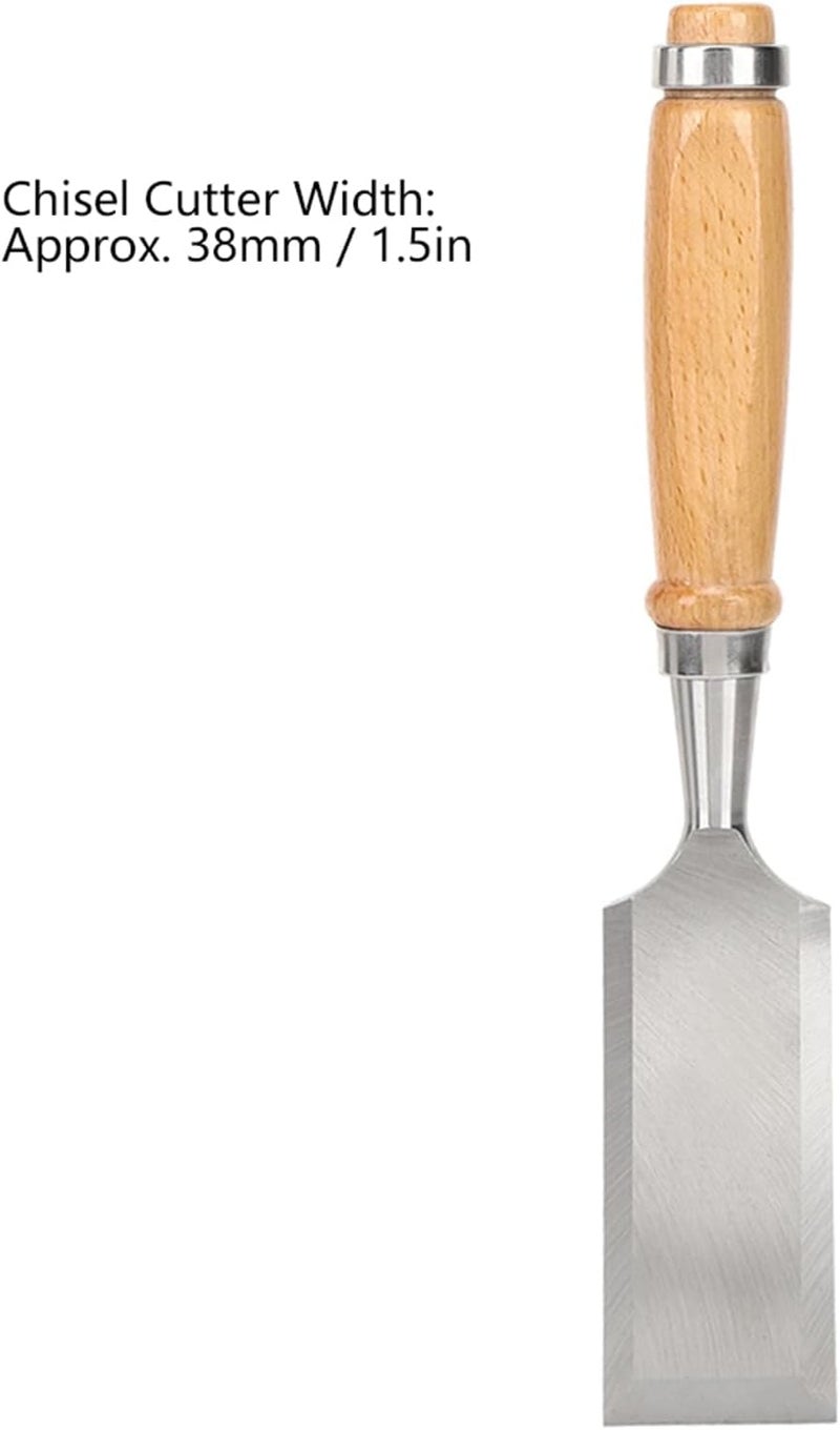 Flat Chisel Sturdy Chrome Alloy Steel 38mm for DIY Woodworking Projects - Image 2