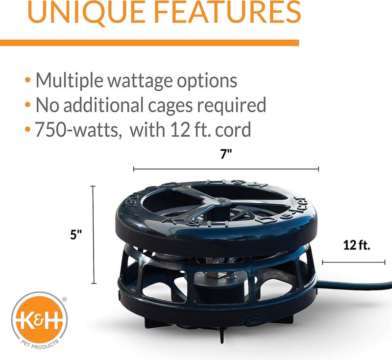 K&H Pet Products Thermo-Pond Perfect Climate Deluxe Pond Deicer - 750W Black - Image 2