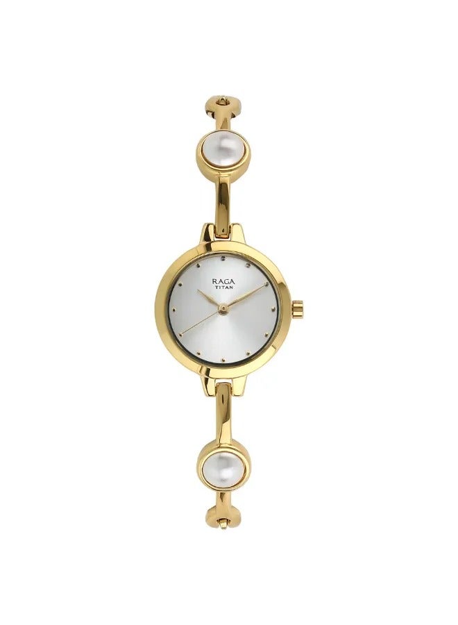 TITAN Women's Analog Round Shape Metal Wrist Watch - 2576YM01 - 32.7 Mm - Image 1