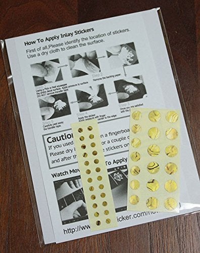 Inlaystickers Inlay Sticker Fret Markers for Guitars & Bass - Custom Dots Set - Ocher, F-085CD-OC-AZ - Image 5