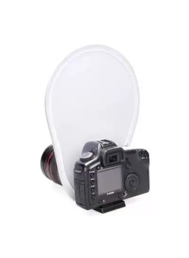 DOUGEI Flash Diffuser, Lens Speedlight Foldable Easy Install Portable Universal White Camera Accessories Photography Flexible Lightweight Reflective Cover Softbox(White) - Image 1