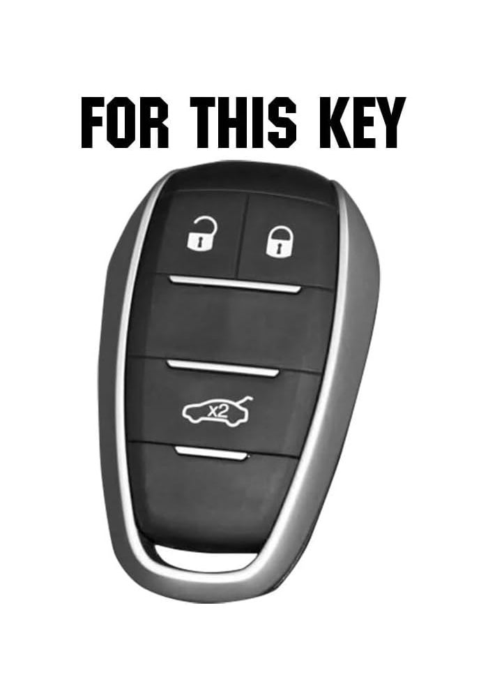 QASULER Silicone Car Key Case Cover for Alfa Romeo - Image 2