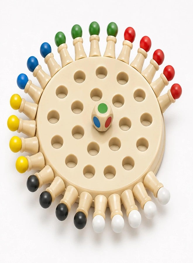 Btop® Wooden Color Memory Chess Game for Kids Age 3+ | Plastic Memory Match Stick Chess Board Game | Brain Puzzle Toy for Boys, Girls & Adults | Montessori Learning & Family Game - Image 1