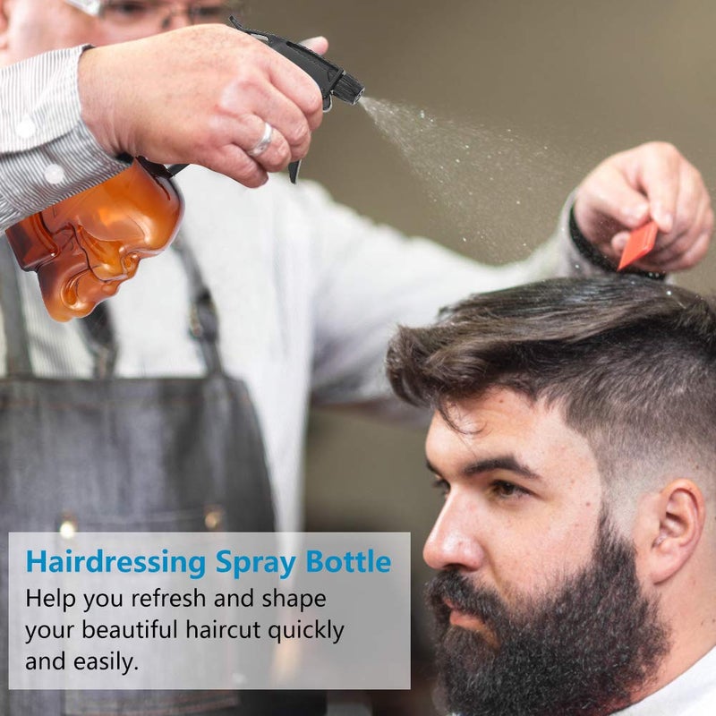 comfrt Hairdressing Spray Bottle, Salon Barber Hair Tools Water Sprayer Refillable Skuff Hair Salon Water Mist Sprayer 500ml(brown) - Image 2