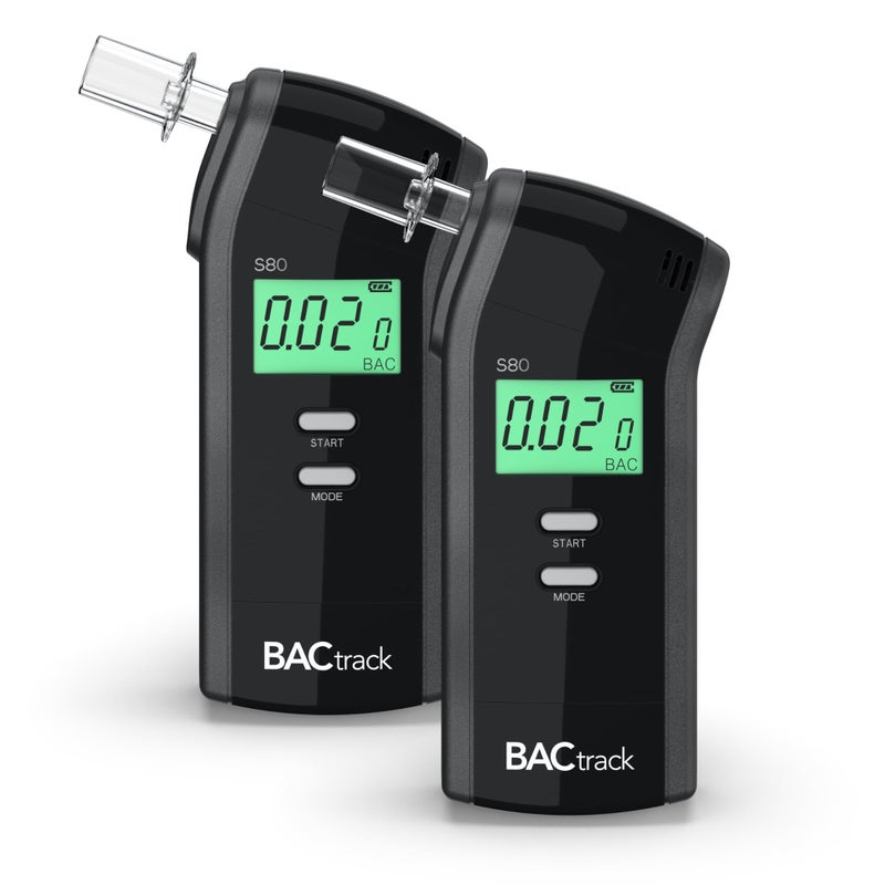 BACtrack S80 Breathalyzer 2 Pack ProfessionalGrade Accuracy DOT NHTSA Approved FDA 510k Cleared Portable Breath Alcohol Tester for Personal Professional Use