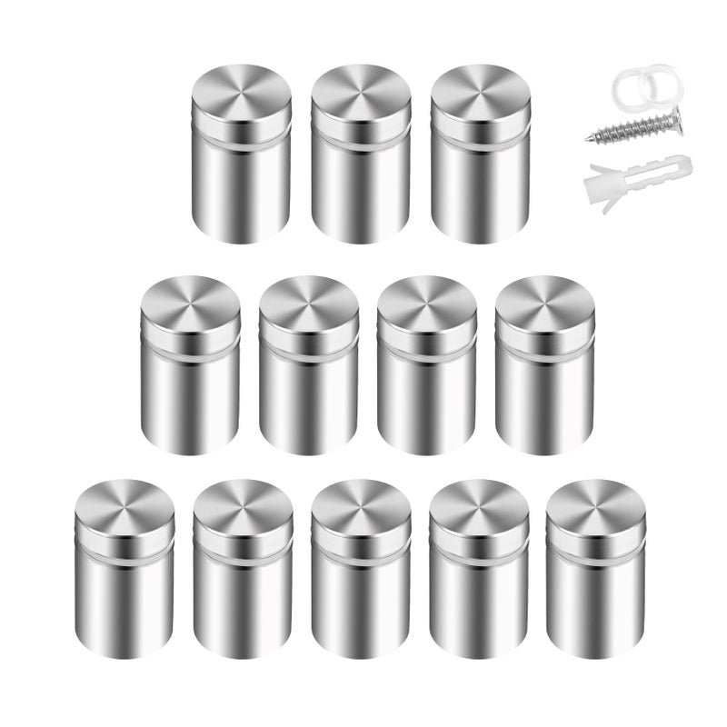anpiwshjo Standoff Screws, Sign Standoffs, Standoff Screws for Acrylic, Advertising Standoff Mount Metal, Sign Mounting Hardware, Sign Standoff Screws, Spacers & Standoffs, Stand Off Wall Mounts(0.47x0.75 in) - Image 1