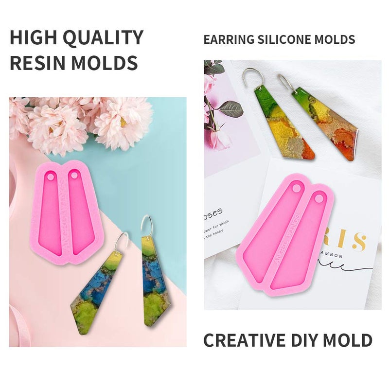 Angel Wings 3Pcs Resin Earring Molds for Jewelry Making Silicone Earring Molds Resin Crafts DIY Fashion Jewelry Resin Silicone Molds for Women Size S M L - Image 3