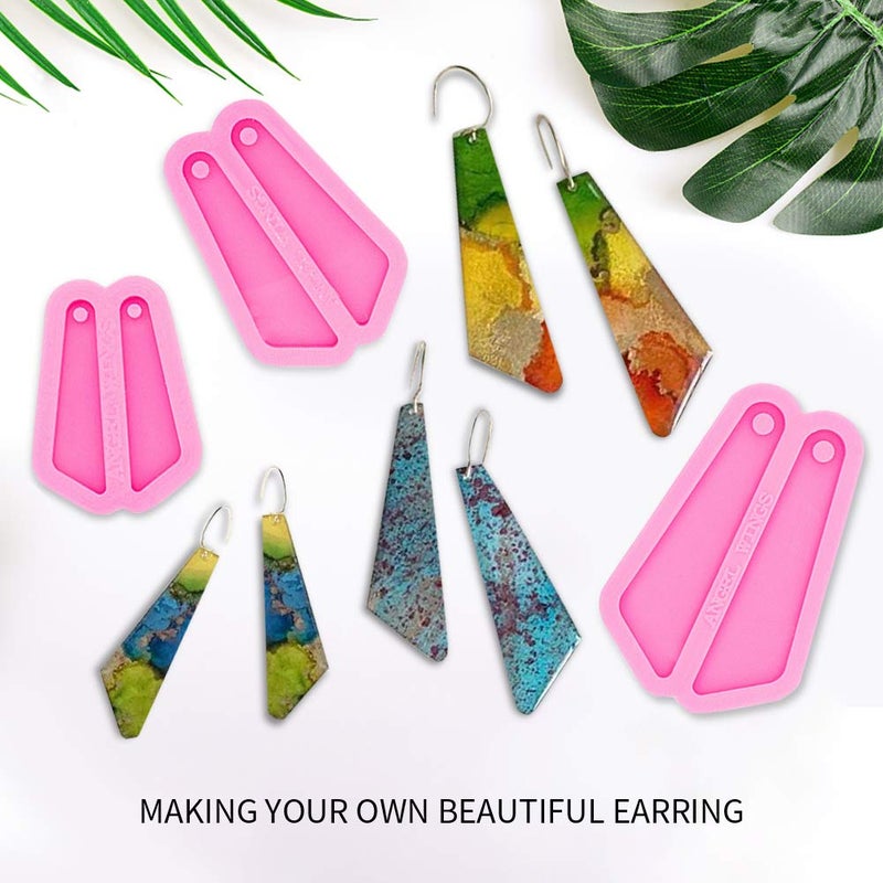 Angel Wings 3Pcs Resin Earring Molds for Jewelry Making Silicone Earring Molds Resin Crafts DIY Fashion Jewelry Resin Silicone Molds for Women Size S M L - Image 4
