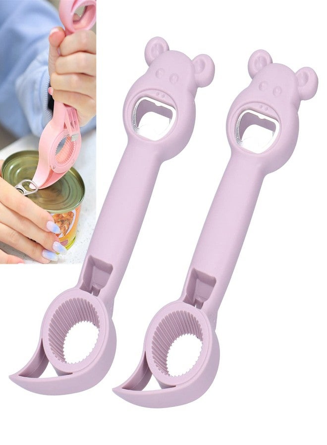 QANYEGN 2Pcs Bottle Opener, 4 in 1 Can Opener and Beverage Bottle Opener Set, Portable and Universal Manual Openers (Purple) - Image 4