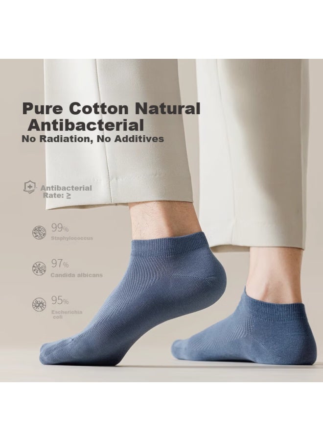 MIIOW Men'S Short Socks 5 Pairs Of Cat Themed, Thin Cotton Spring/Summer 7A Antibacterial, Odor-Resistant, Breathable, Sweat-Absorbing Mesh Athletic Socks - Image 3