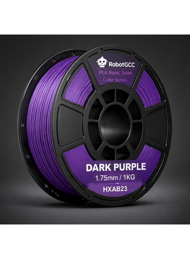 robotgcc PLA Basic Dark Purple 1.75mm 3D Printing Material 1KG Spool for FDM 3D Printer Smooth Extrusion Stable Diameter ±0.02mm Low Warping Strong Layer Adhesion Easy Print PLA for Figurines Decorative Models DIY Projects Educational Prototyping High Precision Consistent Filament - Image 1