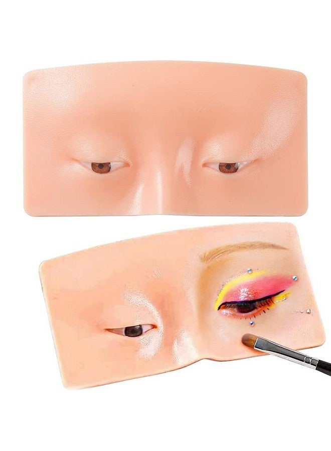 Fameza FAMEZA_1Pcs Makeup Practice Face Board,Silicone Face for Makeup Practice Mask Realistic Skin Face Eye Makeup Practice for Beginner Makeup Artist The Perfect Aid To Practicing Makeup - Image 1