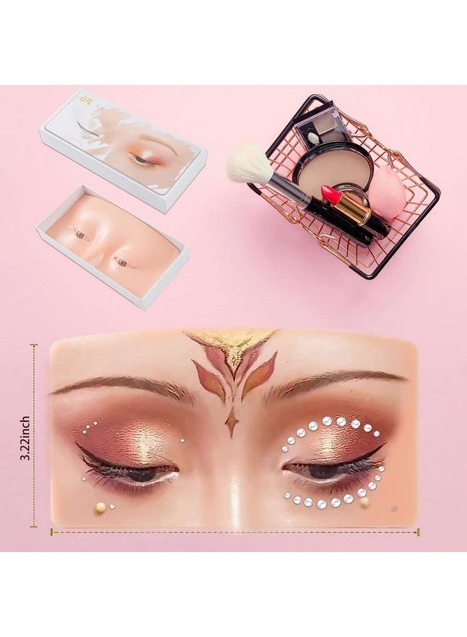 Fameza FAMEZA_1Pcs Makeup Practice Face Board,Silicone Face for Makeup Practice Mask Realistic Skin Face Eye Makeup Practice for Beginner Makeup Artist The Perfect Aid To Practicing Makeup - Image 3