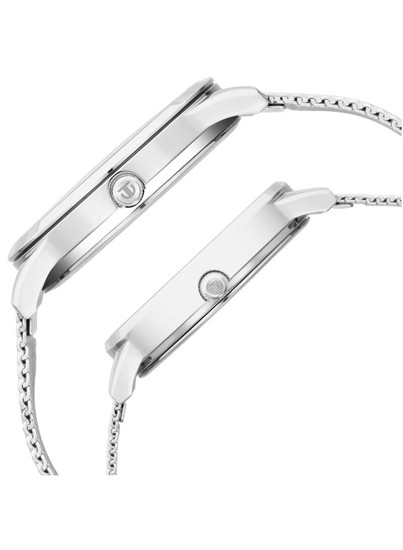 TITAN ساعة يد رجالية تناظرية بقرص أبيض - 18062648SM01 - Image 4