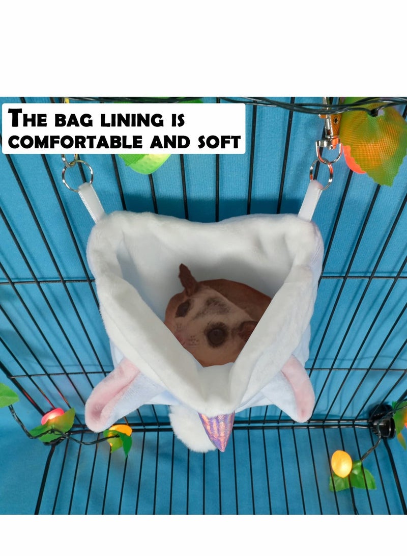 SYOSI Pet Hanging Sleeping Pouch for Sugar Glider Small Animals Hammock Cage Accessories Warm Sleep Bag for Squirrel Hamster Marmosets Small Pets  - Image 4
