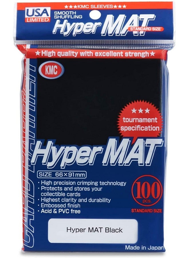 KMC KMC Hyper Matte Black 100-count Standard Size Sleeves Pack [USA Packaging] - Image 2