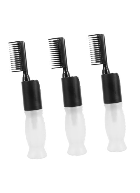 Root Comb Applicator Bottle 110ml Hair Dye Bottle Comb Tool with Scale Hair Oil Applicator Colour Applicator Bottle for Hairdressing Salon and Home Use