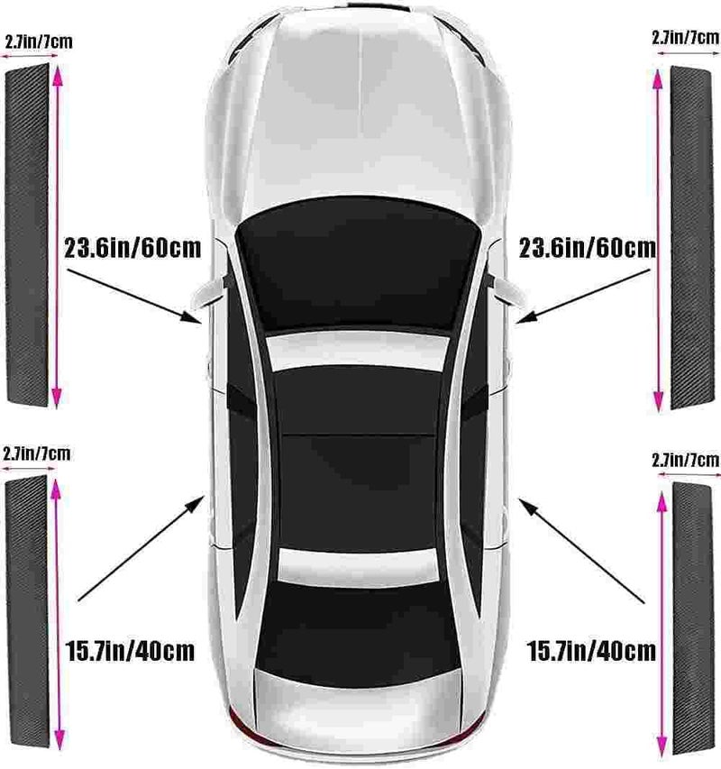 Zteyuzo 4PCS Carbon Fiber Door Sill Protectors Front/Rear Anti-Scratch Entry Guard fit for Ford Bronco - Image 3
