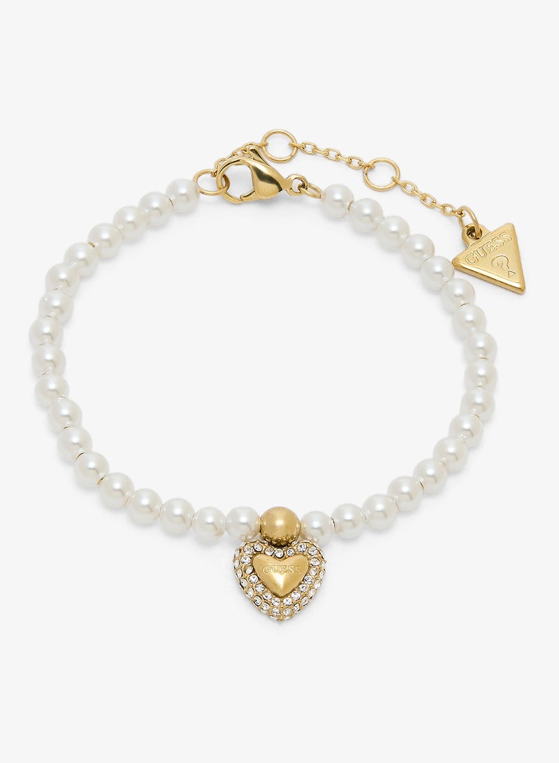 GUESS Pave Heart Chain Bracelet - Image 1
