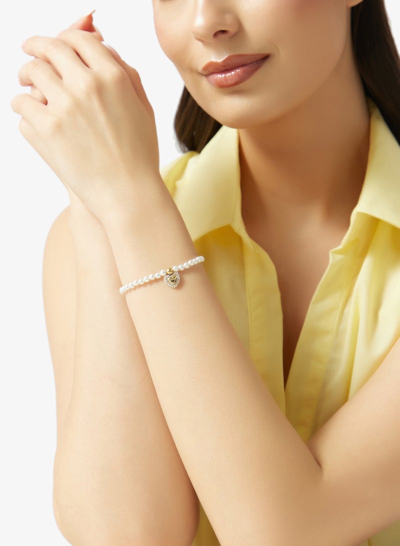 GUESS Pave Heart Chain Bracelet - Image 5