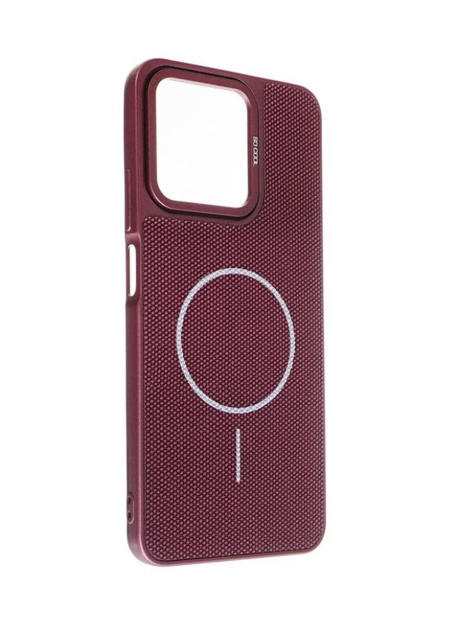 Plastic Back Cover For Realme Note 50, Burgundy - Image 2
