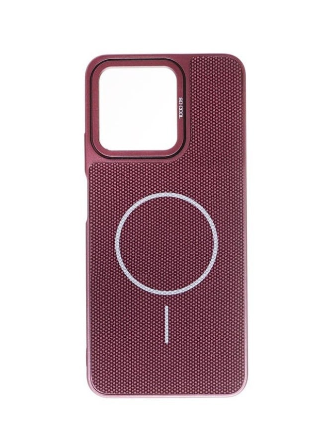 Plastic Back Cover For Realme Note 50, Burgundy - Image 1