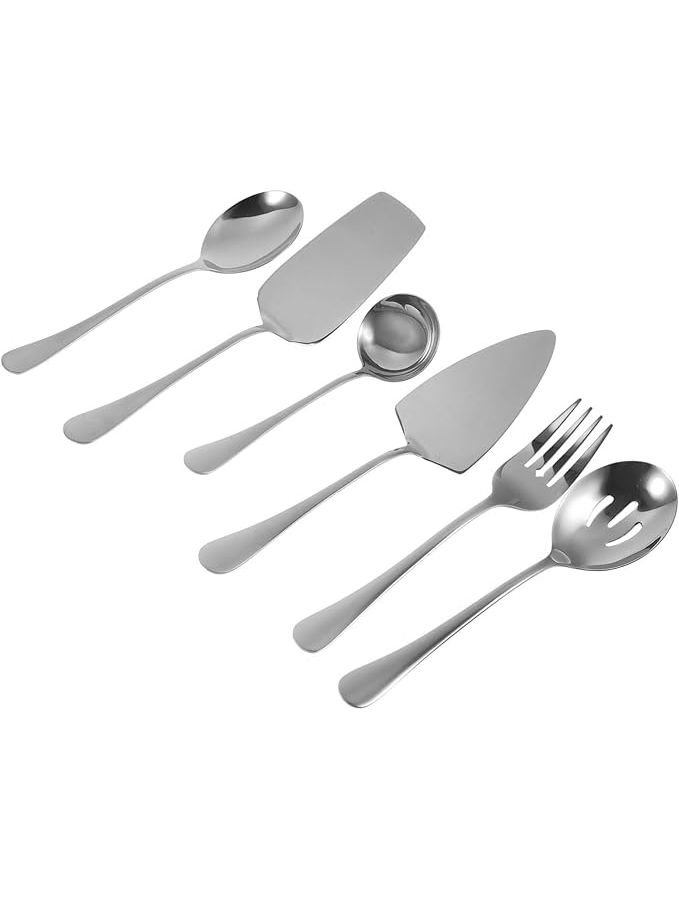 Stainless Steel Cake Fork Spoon Serving Utensils Silver Tableware - Image 1