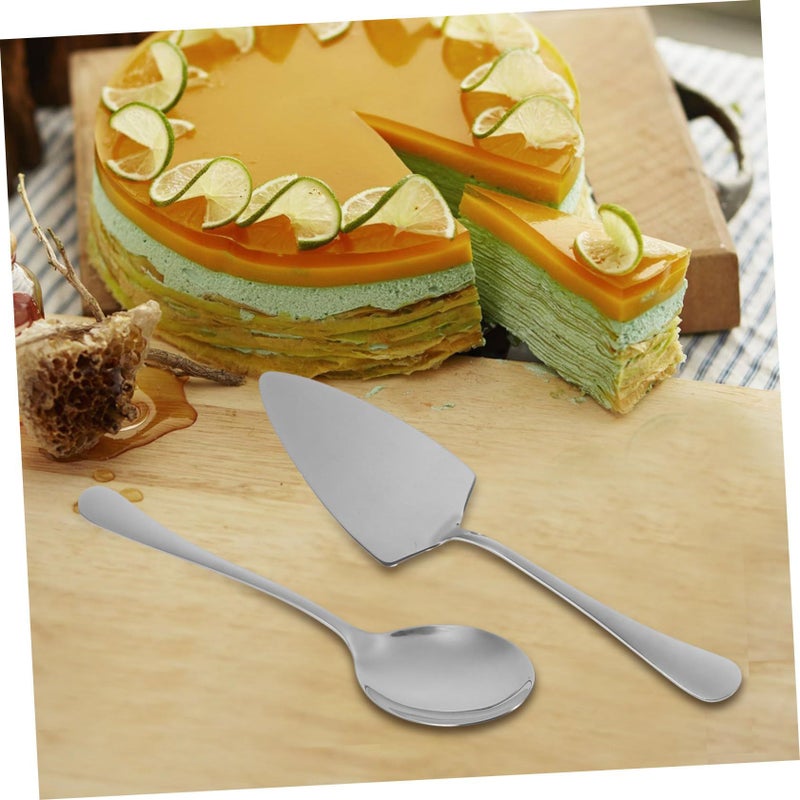 Stainless Steel Cake Fork Spoon Serving Utensils Silver Tableware - Image 5