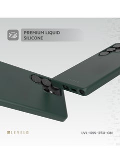 LEVELO S25 Ultra Magsafe Case Iris Liquid Silicone / Impact-Resistant Corners / Scratch Resistance / Premium Quality / Drop and Damage Protecting / MagSafe Compatible Back Cover - Green  - Image 5