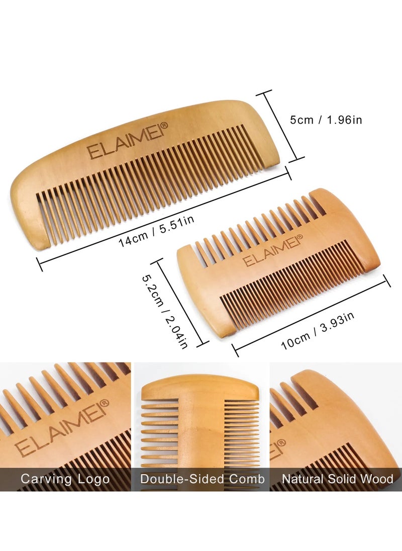 Elaimei - Beard Straightener Grooming Kit for Men, Beard Growth Oil & Balm, Beard Brush & Comb, Scissors, Great Gift Idea for Men's - Image 1