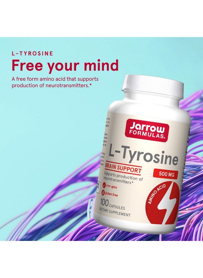 jarrow formulas Ltyrosine 500 Mg Supports Brain Function Brain Neurotransmitter Precursor Free Form Amino Acid Contains Pure Crystalline Ltyrosine 100 Capsules - Image 4
