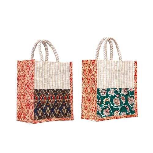 Anumala® Handmade Kalamkari Jute Bag|With Zipper and Artistry with Traditional Indian Craftsmanship for a Sustainable| Unique Fashion Statemen for Multi Purpose. (10x5x11) inches. (2) - Image 1