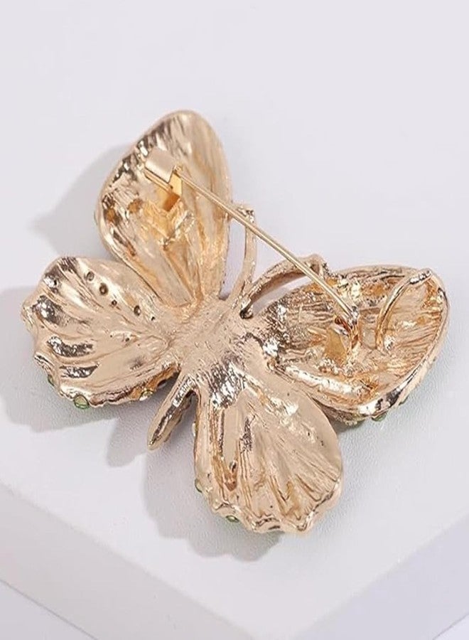 VAMA FASHIONS Sparkling Multicolor Butterfly Brooch Pin Glittery Lapel Pin Sarees Dresses Blazers Coats Jewelry for Women - Image 5