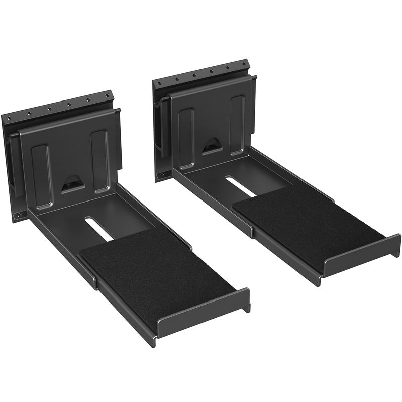 USX MOUNT حامل صوتيات USX بدون دعامات، حوامل حائط عالمية لصوتيات الجدران، يعمل مع معظم مكبرات الصوت، يتحمل حتى 22 رطل، عمق قابل للتعديل من 4.13-6.3 بوصة، قابل للإزالة والقفل - Image 1