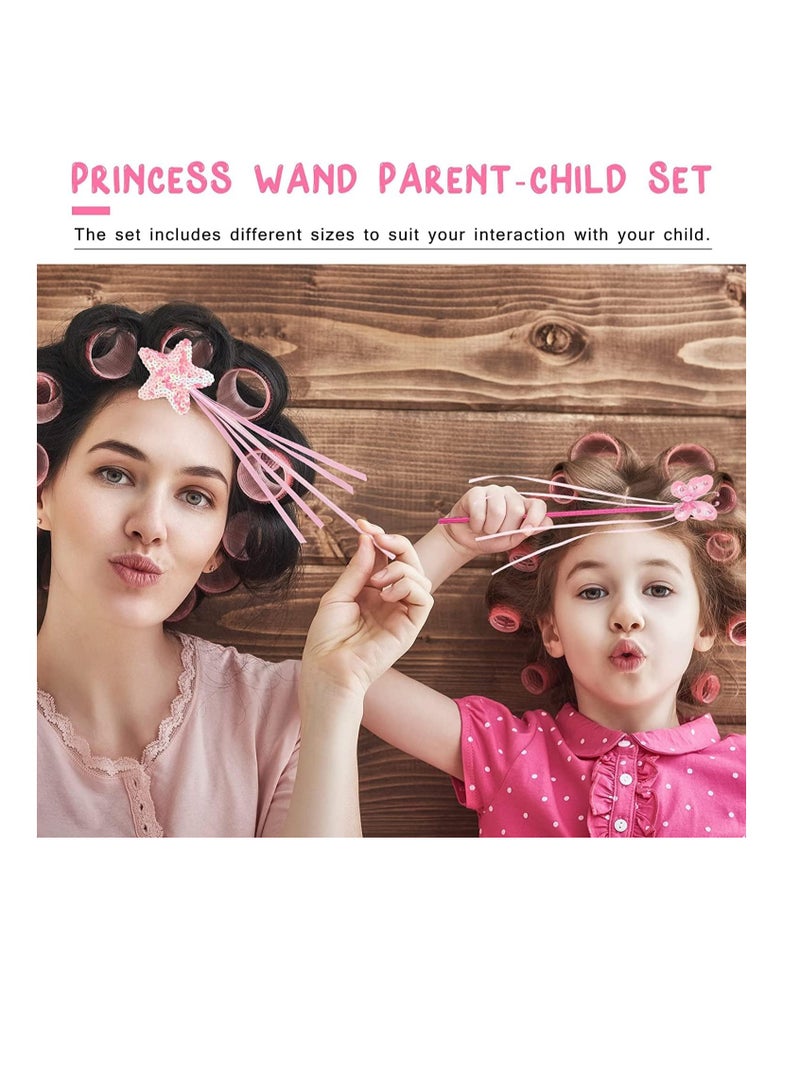 SYOSI 12 Pieces Fairy Wands Kit Star Wands Glitter Star a ngel Fairy Wands Sticks bu tterfly and Star Princess Wands with Ribbons Props for Birthday Wedding Party Cosplay Favors Role Play Toys - Image 3