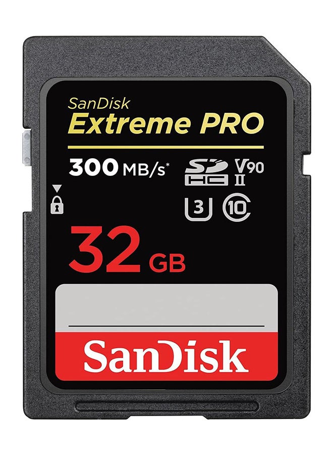 sandisk 32GB Extreme PRO SDHC UHS-II Memory Card - C10, U3, V90, 8K, 4K, Full HD Video, SD Card - SDSDXDK-032G-GN4IN