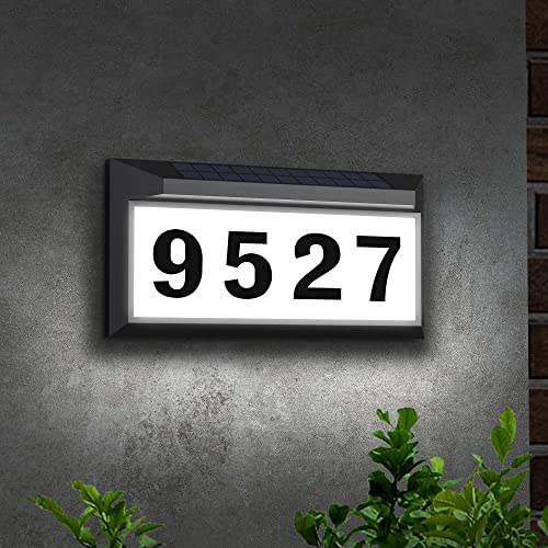 Eyrosa Solar Address Sign, Lighted Address Plaque Outdoor Waterproof, Illuminated Address Numbers, House Numbers for Outside - Image 2