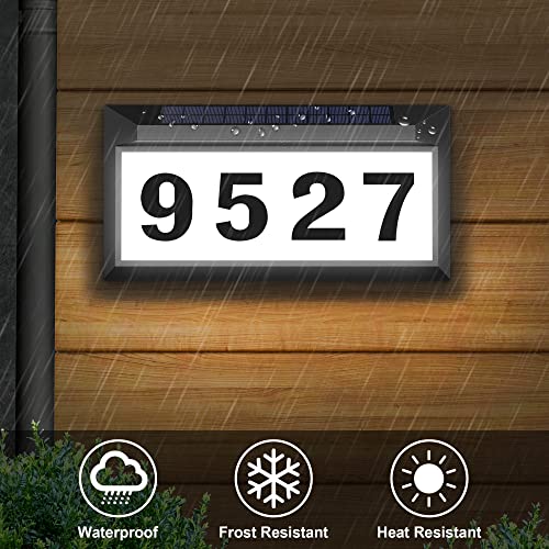 Eyrosa Solar Address Sign, Lighted Address Plaque Outdoor Waterproof, Illuminated Address Numbers, House Numbers for Outside - Image 4