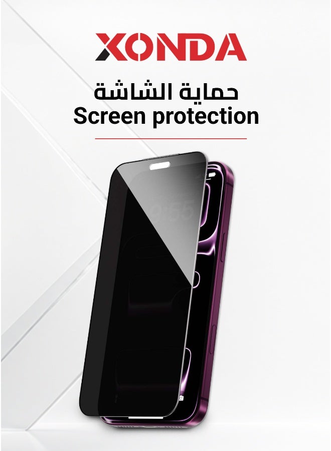 Xonda Screen Protector for Iphone 18 Pro Privacy - Image 3