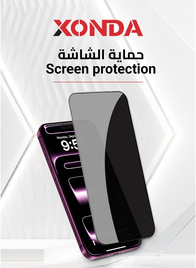 Xonda Screen Protector for Iphone 18 Pro Privacy - Image 2