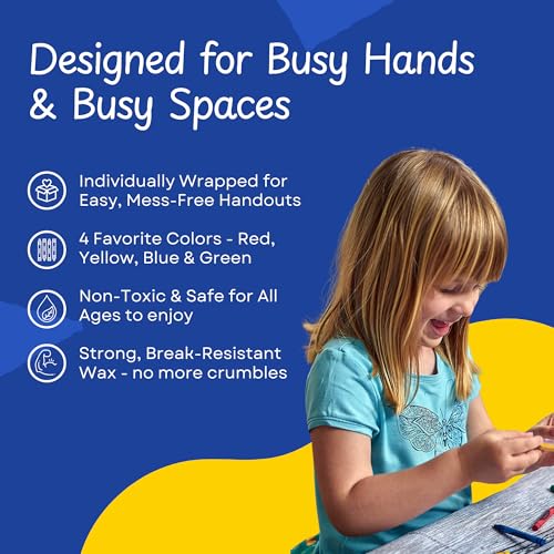 CrayonKing 500 Sets of 2-Packs (1,000 Bulk Crayons) – Non-Toxic, Pre-Wrapped Crayons for Restaurants, Parties, Classrooms, and Events – Kid-Safe, Assorted Colors, Easy to Distribute - Image 3