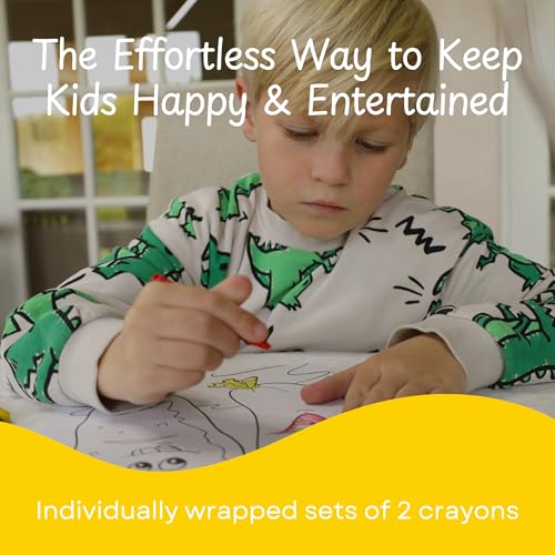 CrayonKing 500 Sets of 2-Packs (1,000 Bulk Crayons) – Non-Toxic, Pre-Wrapped Crayons for Restaurants, Parties, Classrooms, and Events – Kid-Safe, Assorted Colors, Easy to Distribute - Image 2
