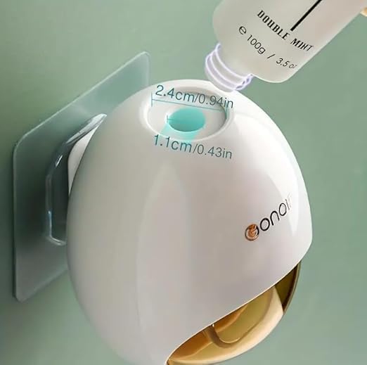 Smoni SYAMBABA Automatic Toothpaste Dispenser Suitable for Adults and Children Wall Mounted Toothpaste Extruder Easy to Clean and Install Pack of 1  - Image 2