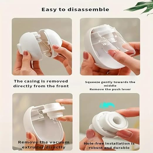 Smoni SYAMBABA Automatic Toothpaste Dispenser Suitable for Adults and Children Wall Mounted Toothpaste Extruder Easy to Clean and Install Pack of 1  - Image 4