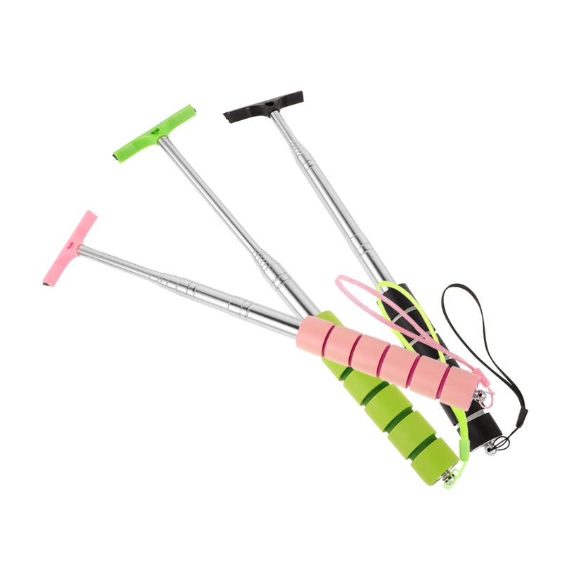 VOSAREA Telescopic Rearview Mirror Wiper Car Water Removal Tool Quick Dry Glass Squeegee Black - Image 2
