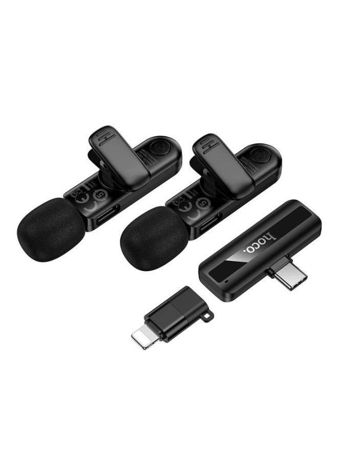 Hoco Dual Wireless Mini Digital Microphone Hoco L20A with High-Definition Sound Capture and Noise Reduction Technology - Image 2