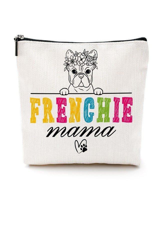 CQM French Bulldog Gifts for Women Makeup Bag, Frenchie Mom Cosmetic Bags, Themed Travel Accessories Bag Gifts for Dog Owner, Ideal Travel Christmas Birthdays Gifts for Dog Lovers Women Sisters Friends - Image 1